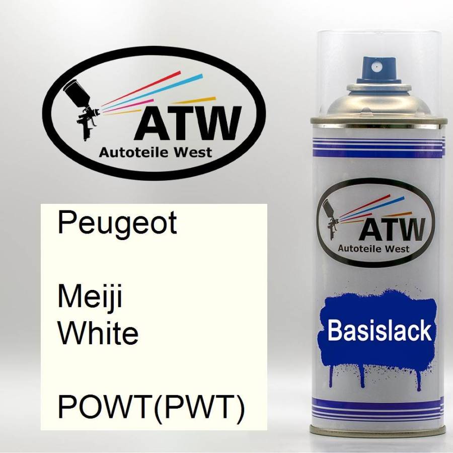 Peugeot, Meiji White, POWT(PWT): 400ml Sprühdose, von ATW Autoteile West.